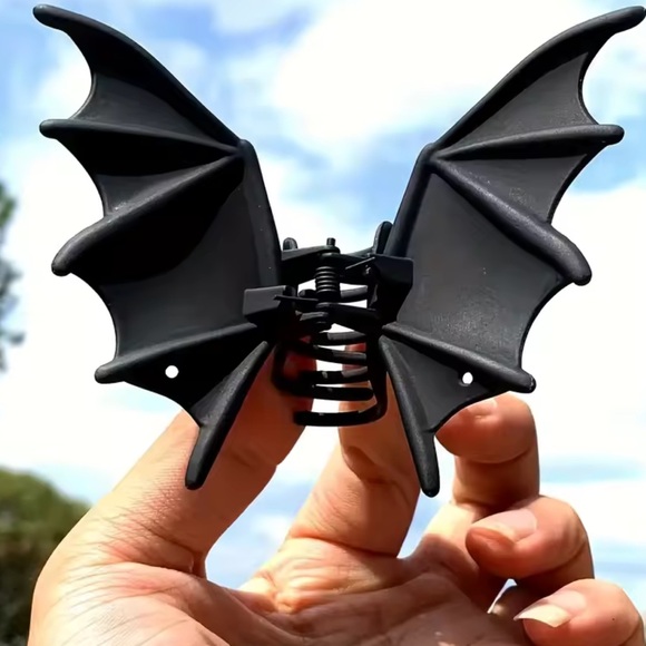 Anthropologie Accessories - Gothic Black Bat Hair Clip